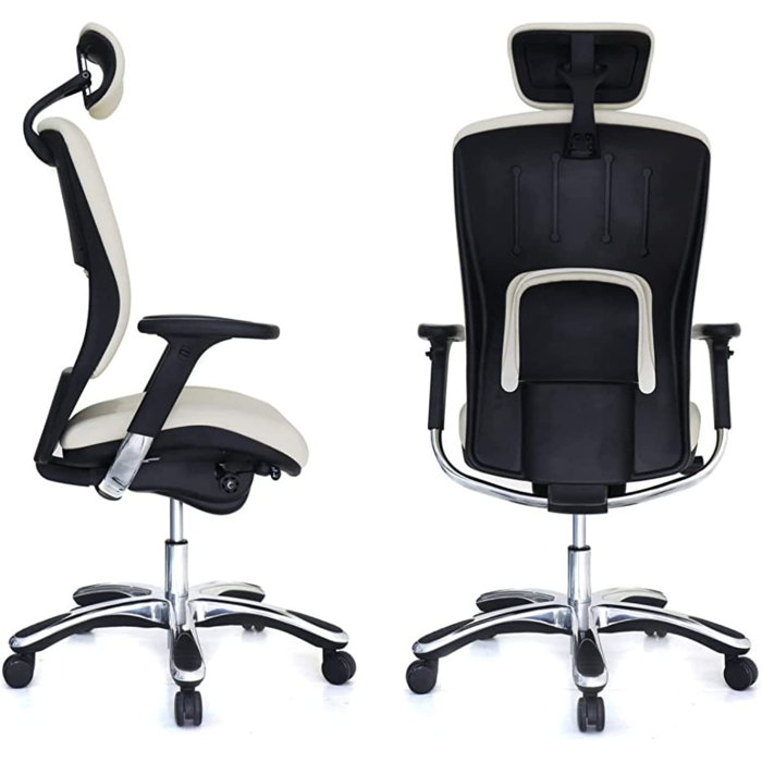 Symple Stuff Genuine Leather Task Chair with Headrest & Reviews Wayfair